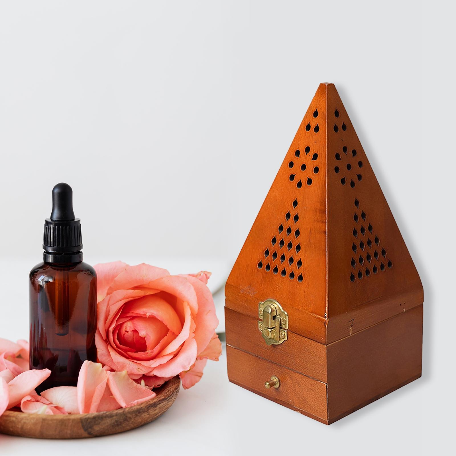 Home Fragrance Gift Box - 수제 나무 향 콘 홀더, 재받이,