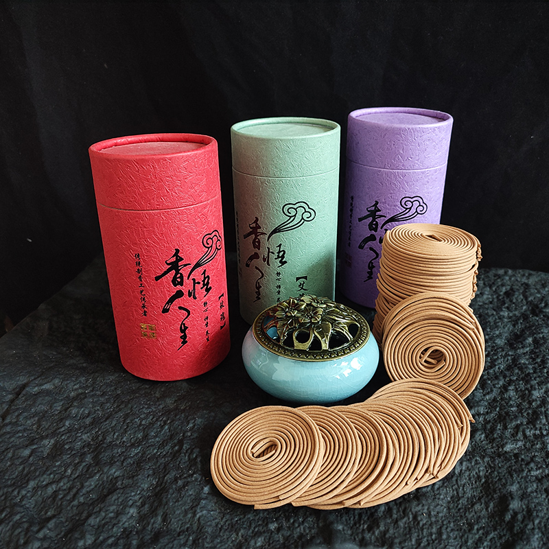 Home Fragrance Gift Box - 천연 백단향 라벤더 코일 향, 아로마