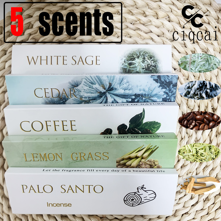 【5가지 향】고품질, 수제, 두꺼운 향 스틱, 12cm - Home Fragrance Gift Box 리뷰 및 가격