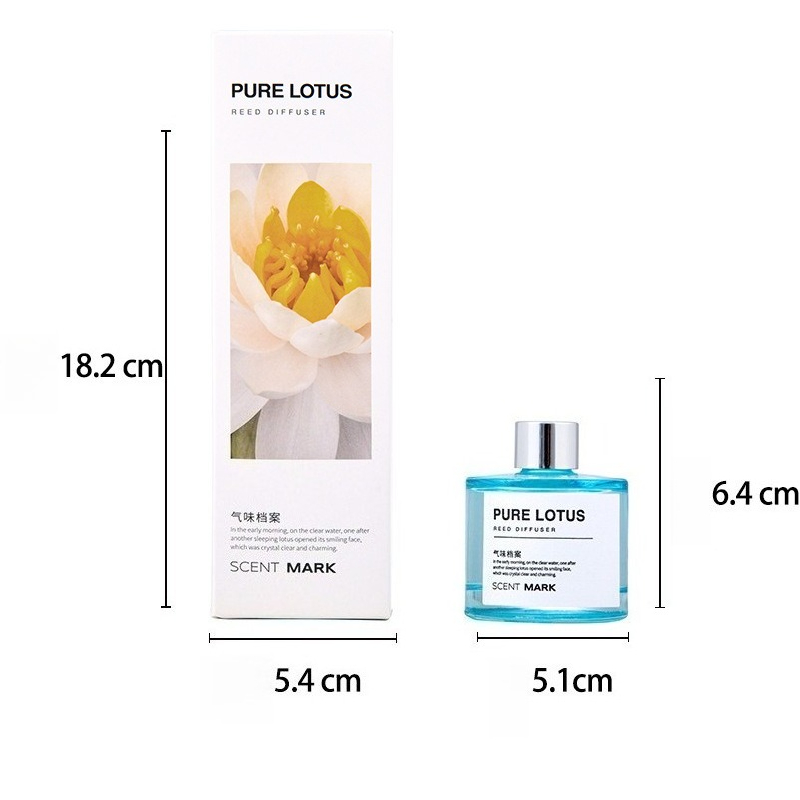 50ML 리드 디퓨저 세트 로터스 자스민 로즈 오일 무 - Home Fragrance Jasmine & Yuzu Porcelain Diffuser 리뷰 및 가격